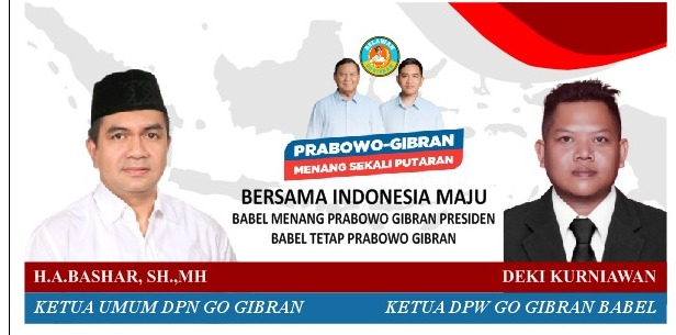 Relawan Go-Gibran Babel Optimis Prabowo-Gibran Menang Satu Putaran Pilpres 2024