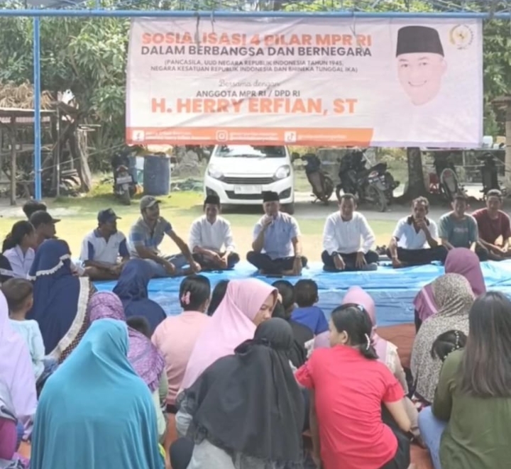 Herry Erfian Sosialisasi Empat Pilar di Dusun Tuing