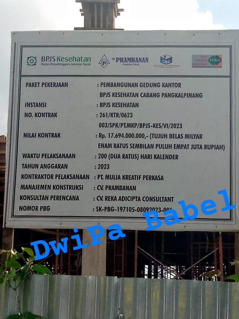 Proyek pembangunan Gedung kantor BPJS Kesehatan Sebesar Rp 17 Miliar tahun Anggaran 2023 Tak kunjung Selesai, kejari diminta Melakukan penyelidikan