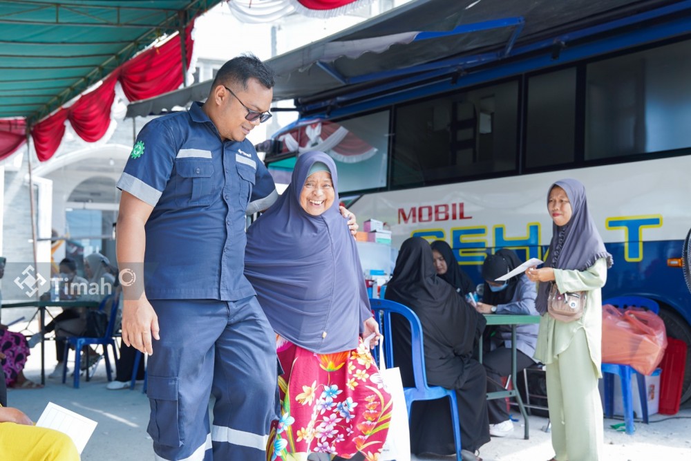 Warga Batu Belubang Antusias Berobat di Mobil Sehat PT Timah, Berharap Datang Kembali