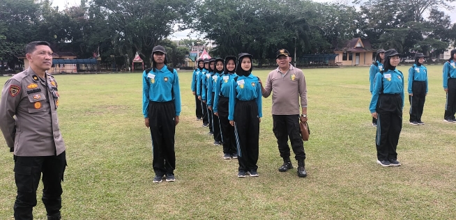 Kabag SDM Polres Kuansing Monitoring Pelaksanaan Pelatihan Paskibraka